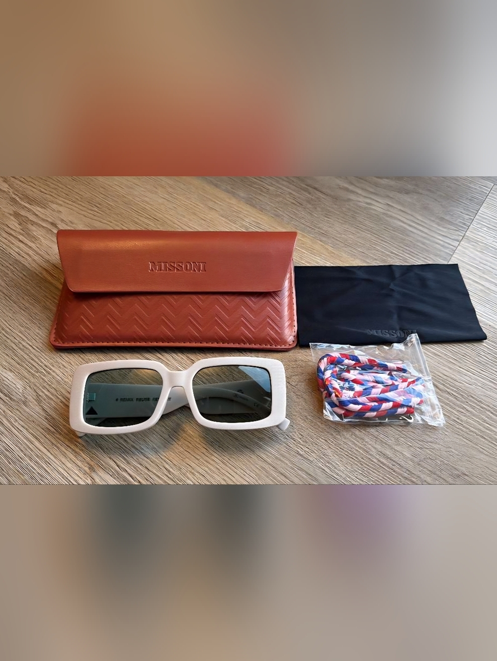 MISSONI MMI 0087/S Sunglasses with Ivory / Green Colors